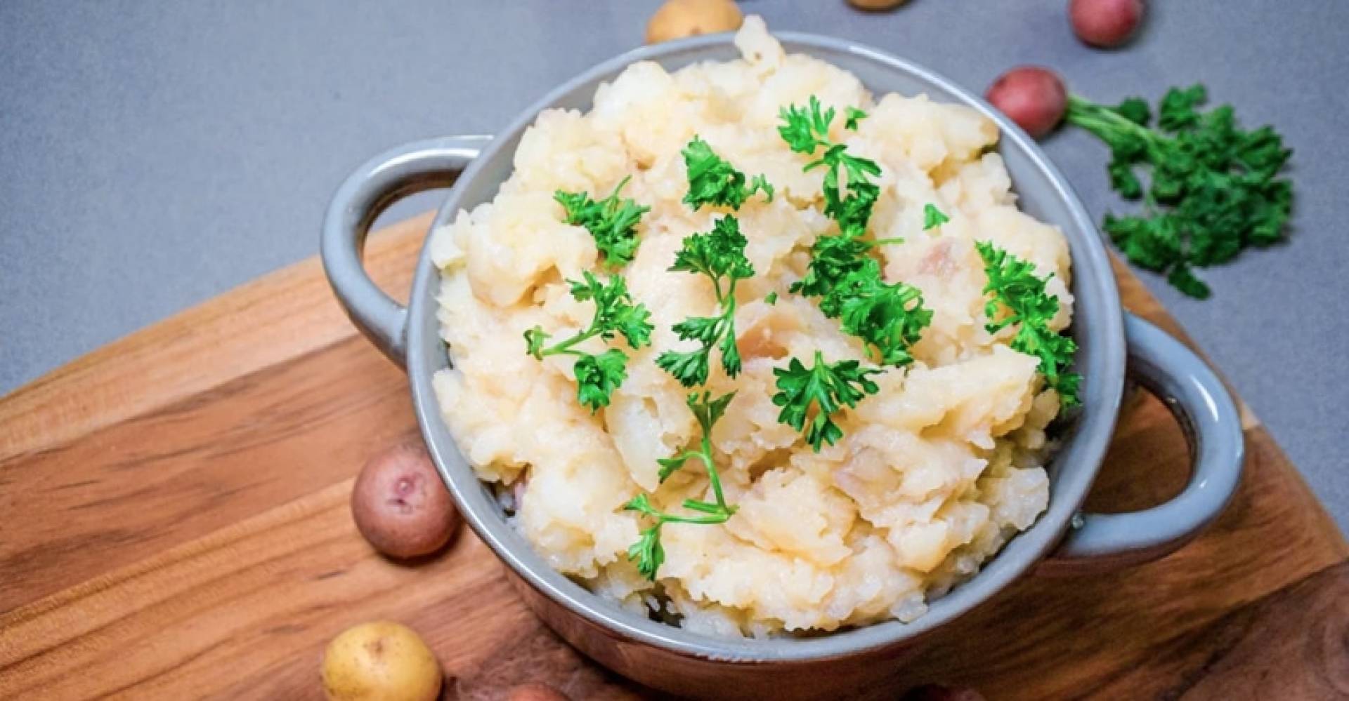 Majado de papas + lentejas guisadas