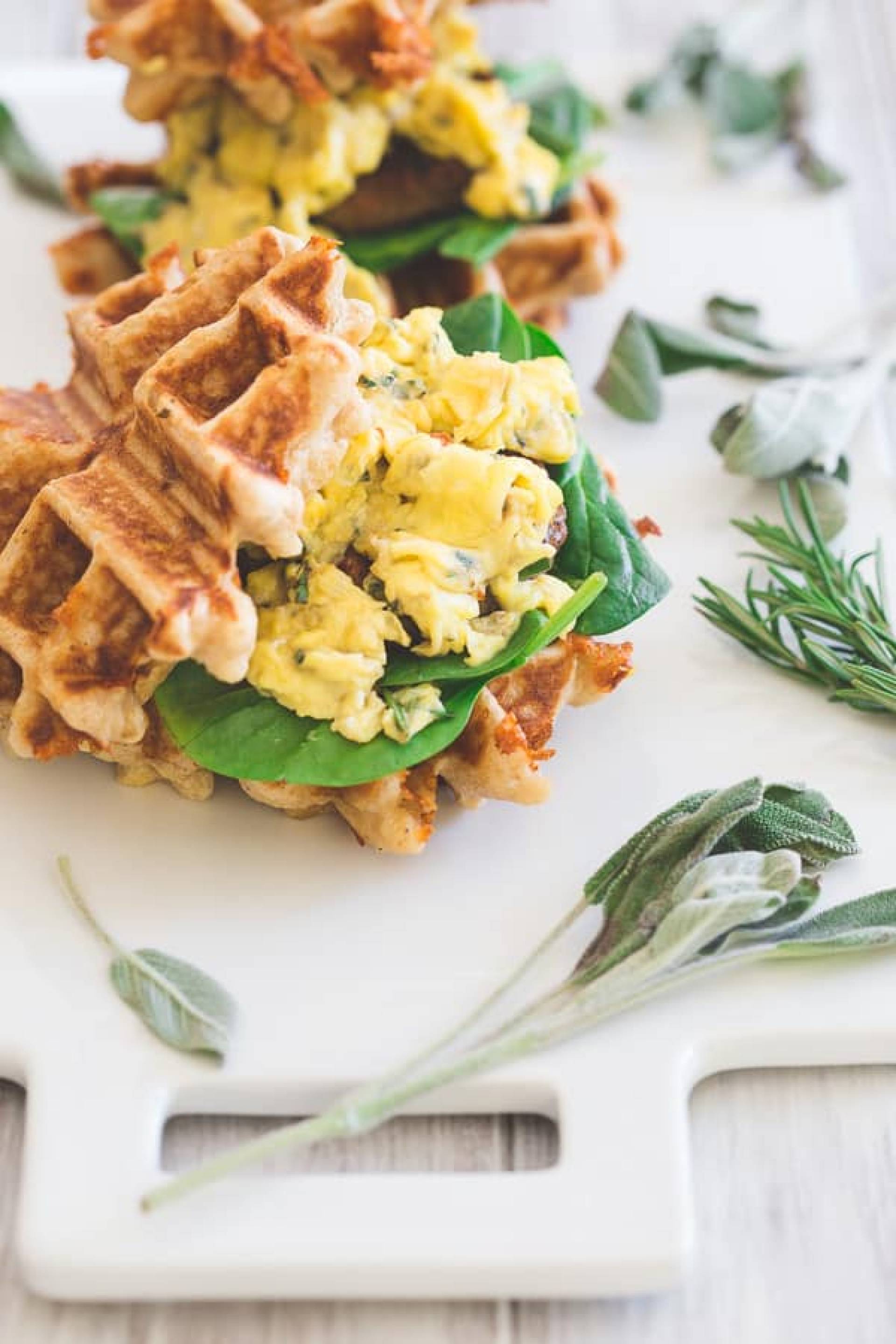 Herby egg waffle plate