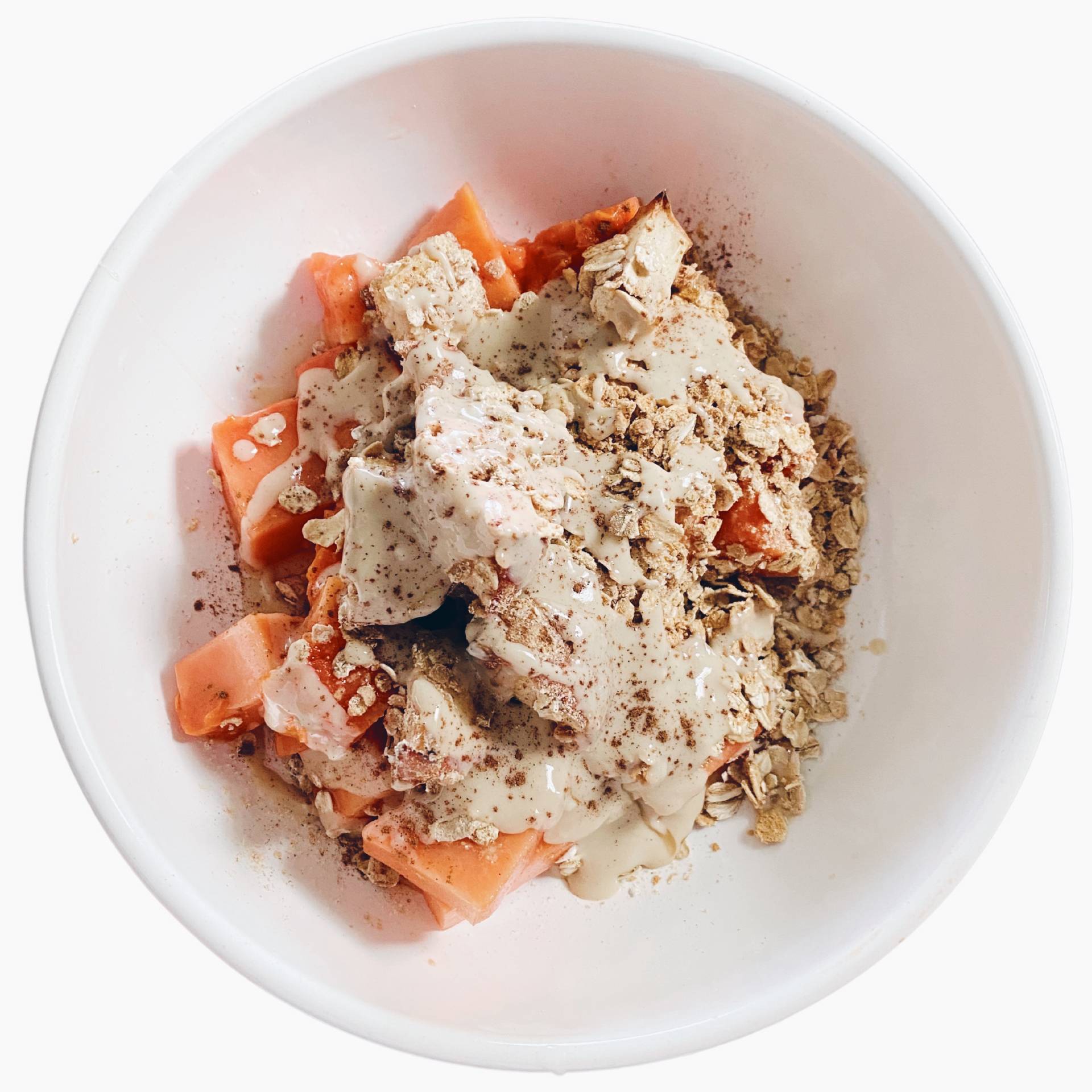Papaya breakfast bowl