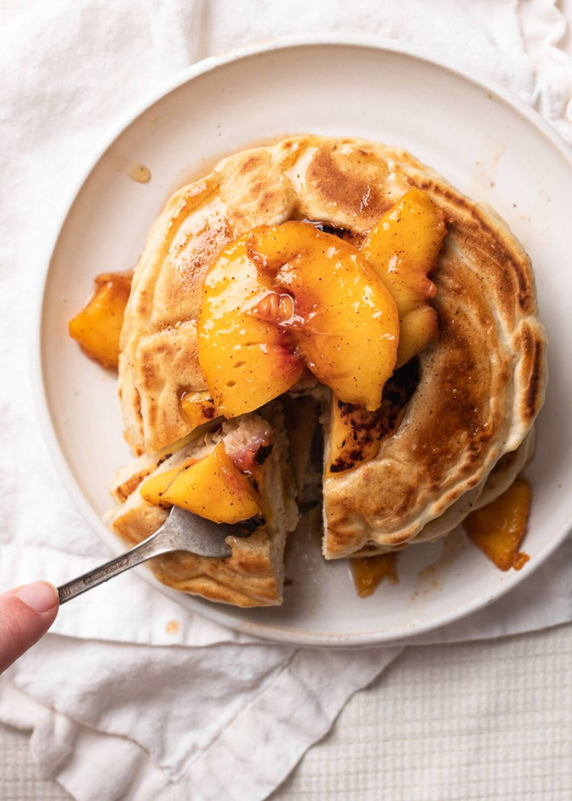 Peach pancakes (vegan)