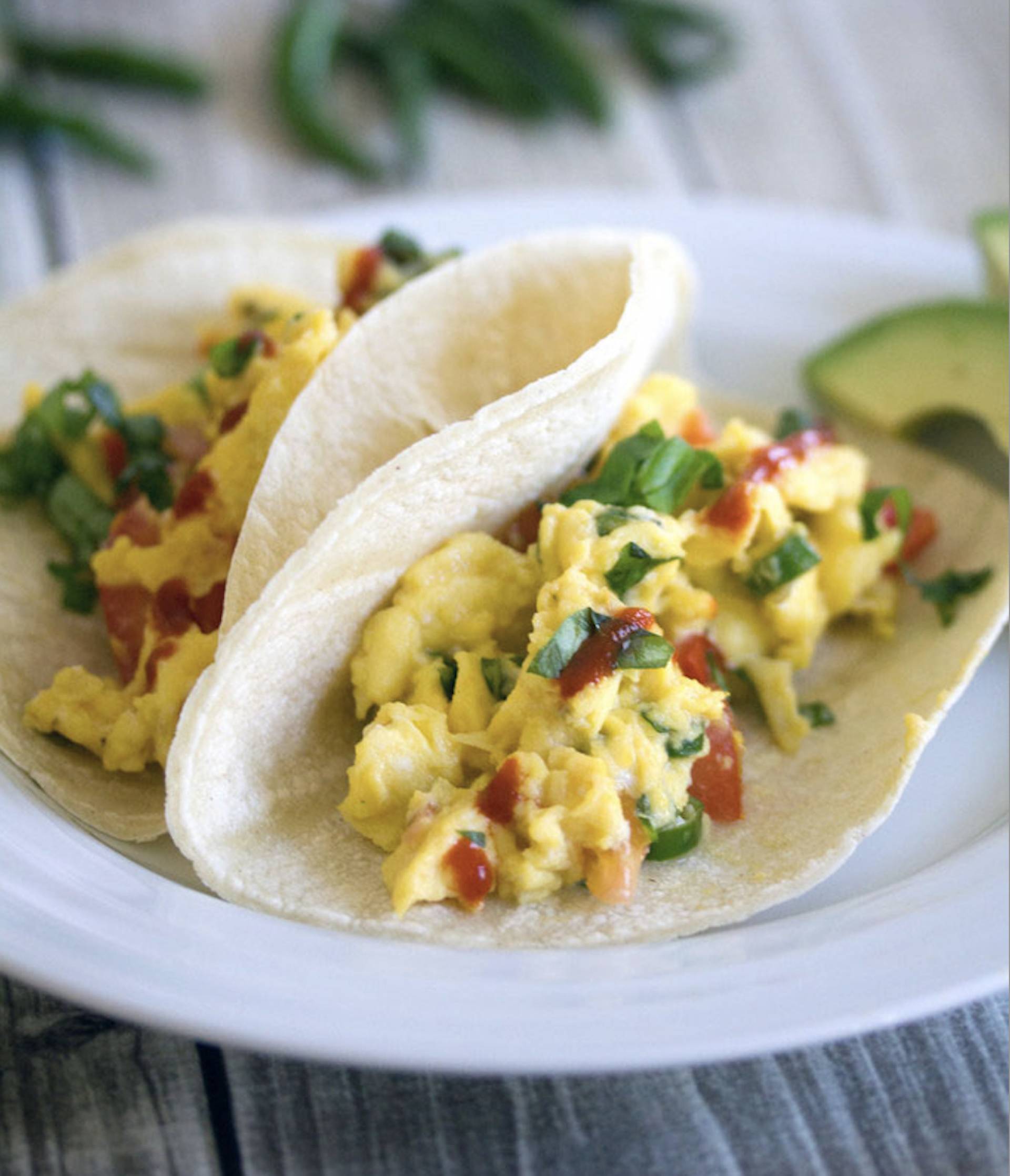 Breakfast egg tacos