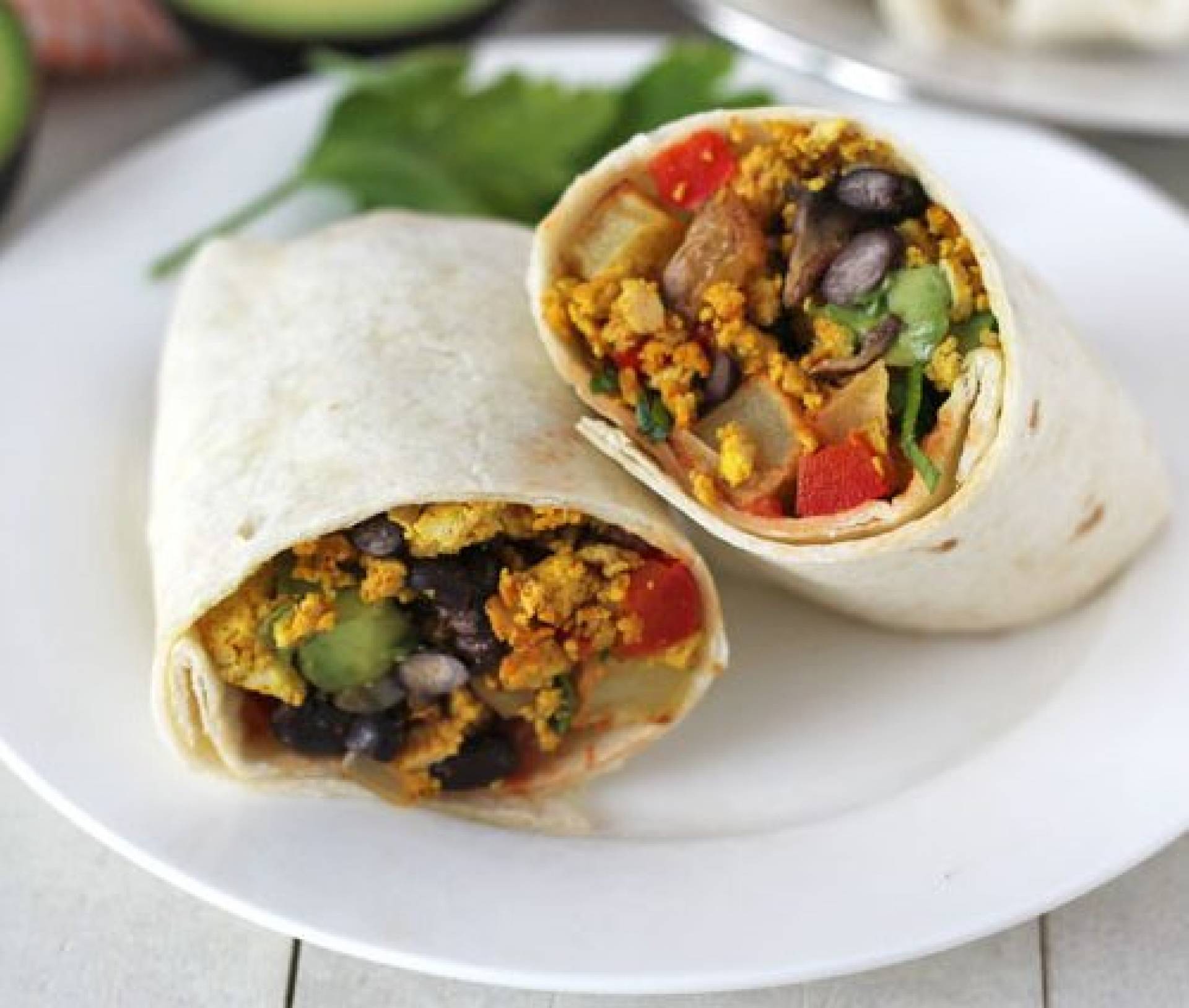 Mexi breakfast burrito (vegan)