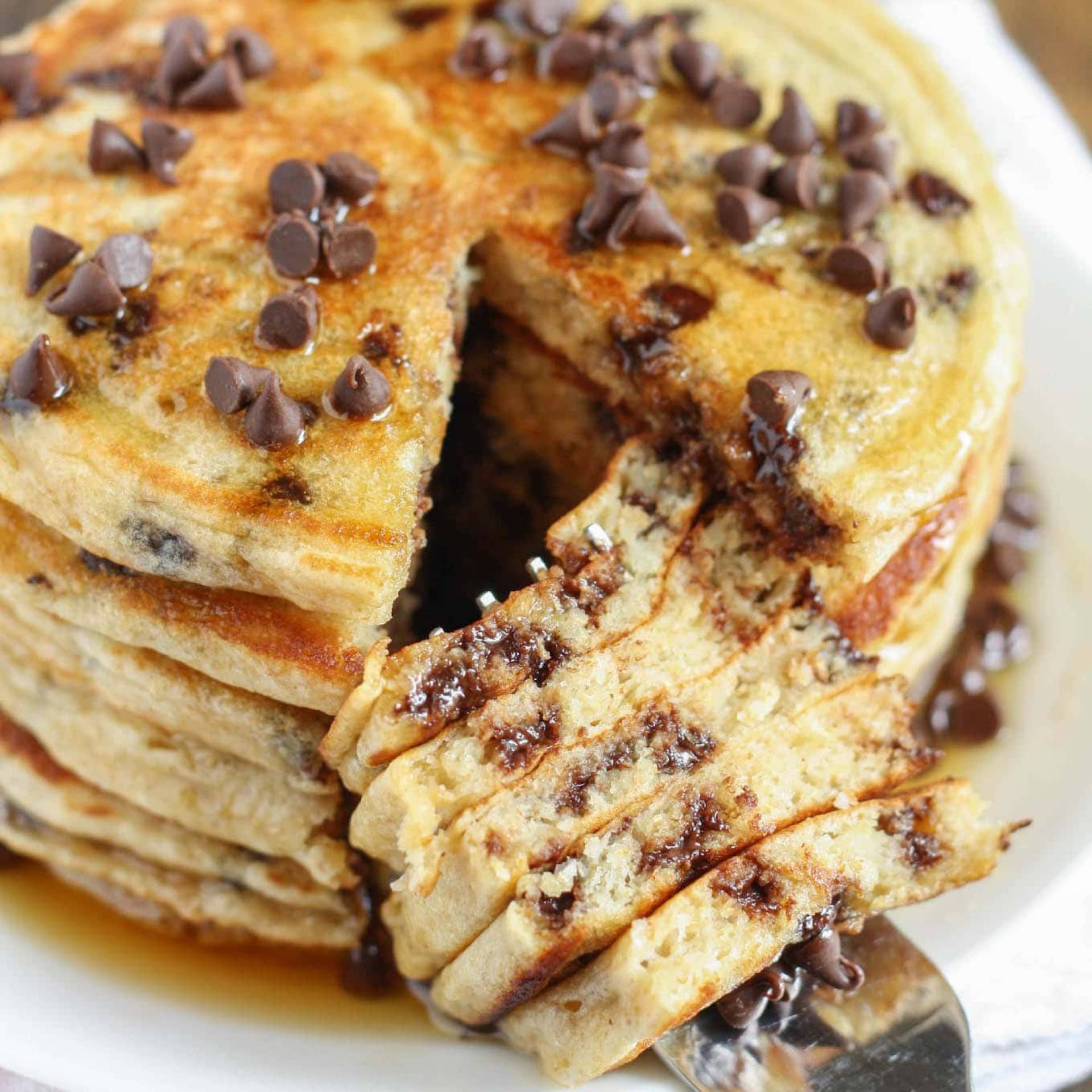 Choco chips & nuts pancakes