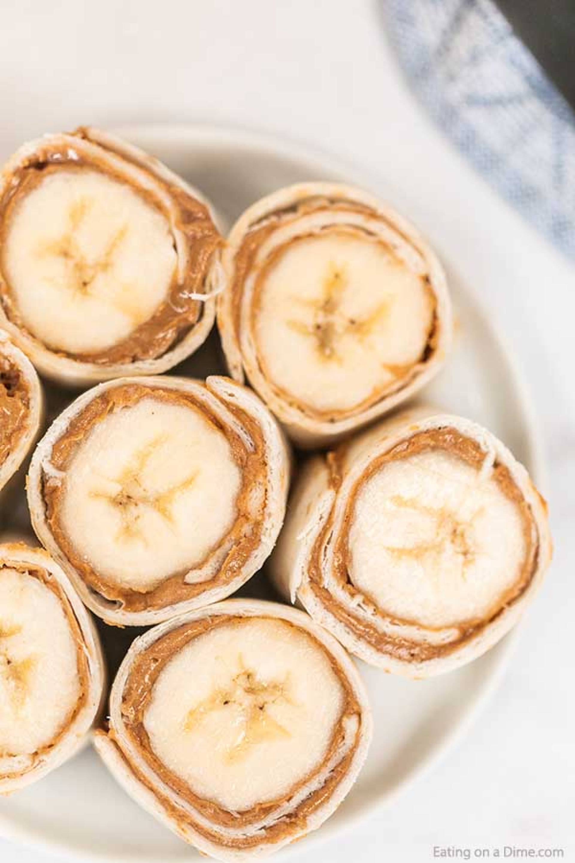 Almond butter banana rolls