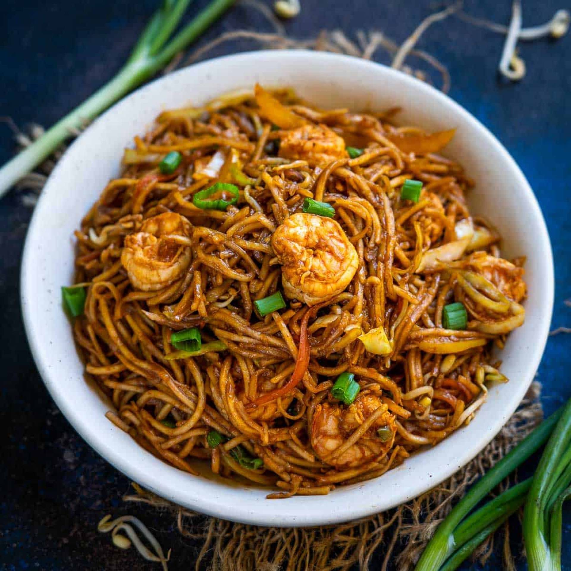 Teriyaki shrimp chow mein